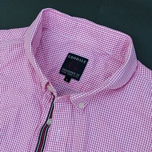 GOODALE New York Fine Check Shirt Size L EUC